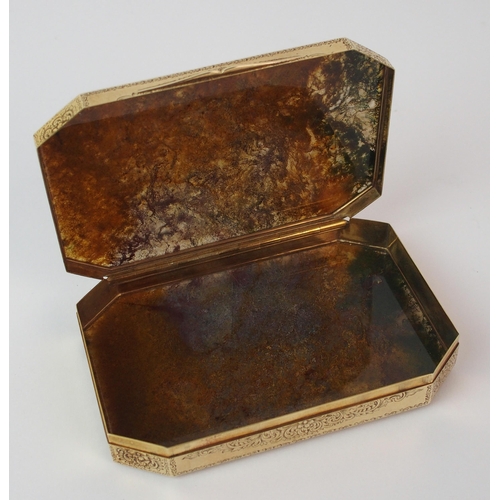 286 - An early 19th Century moss agate card box