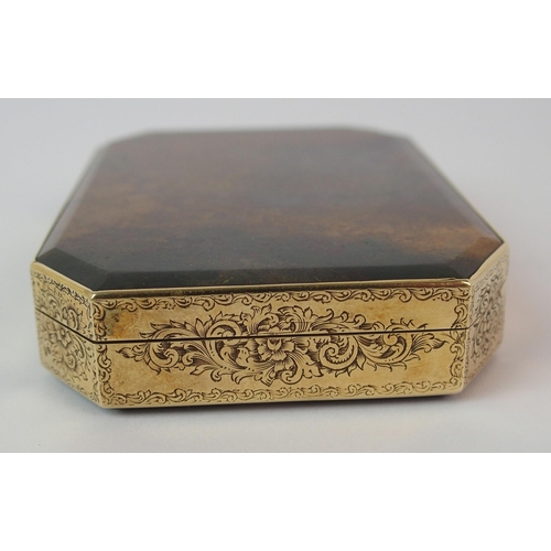 286 - An early 19th Century moss agate card box