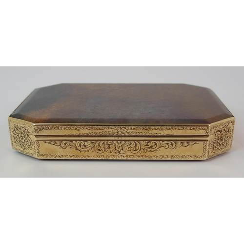 286 - An early 19th Century moss agate card box