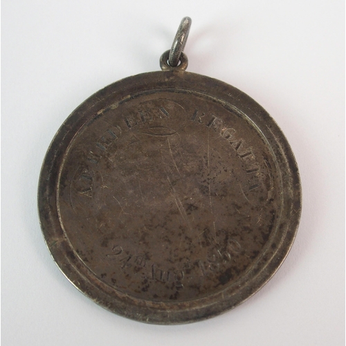 299 - An Aberdeen silver 1850 Rowing prize medal