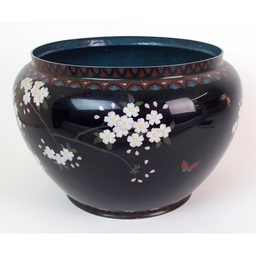 3 - A Japanese cloisonne jardiniere