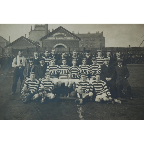 319 - Three sepia toned football photographs