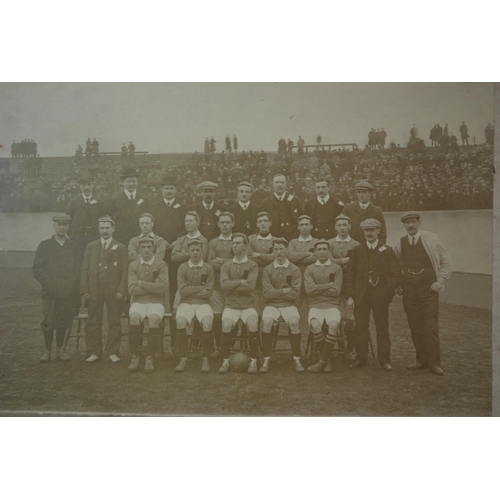 319 - Three sepia toned football photographs