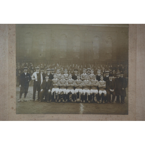 319 - Three sepia toned football photographs