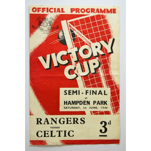 325 - Rangers v. Celtic Victory Cup  semi-final match programme 1/6/46