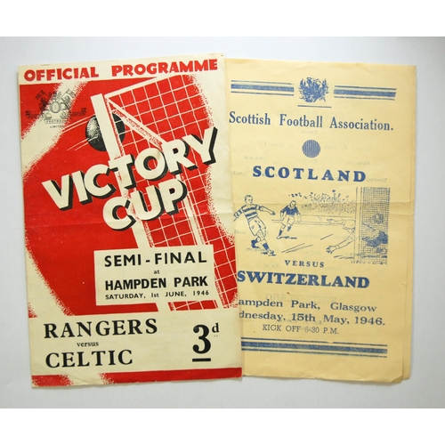 325 - Rangers v. Celtic Victory Cup  semi-final match programme 1/6/46