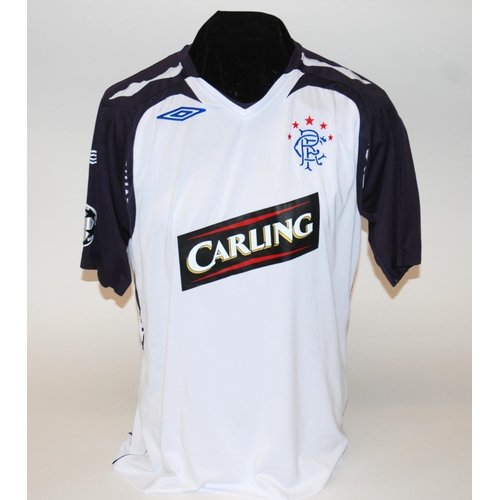 340 - A white Rangers short-sleeved shirt