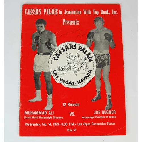 346 - A Muhammad Ali v. Joe Bugner  fight programme  14/2/73