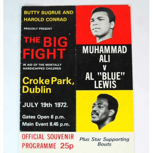 348 - A Muhammad Ali v. Al Blue Lewis  fight programme  19/7/72