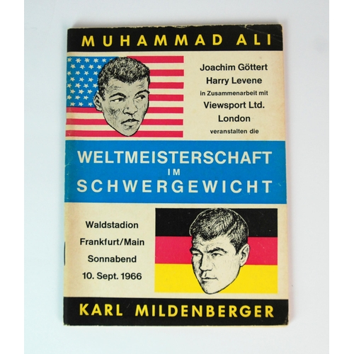 349 - A Muhammad Ali v. Karl Mildenberger  fight programme  10/9/66