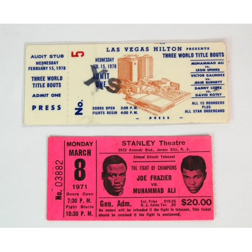 359 - A Muhammad Ali v. Joe Frazier ticket stub  8/3/71