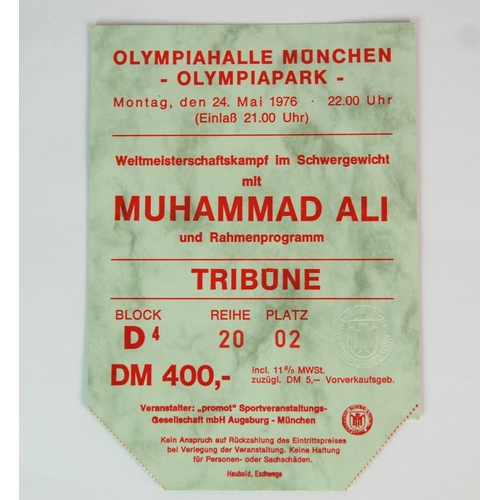 360 - A Muhammad Ali v. Richard Dunn ticket stub  24/5/76