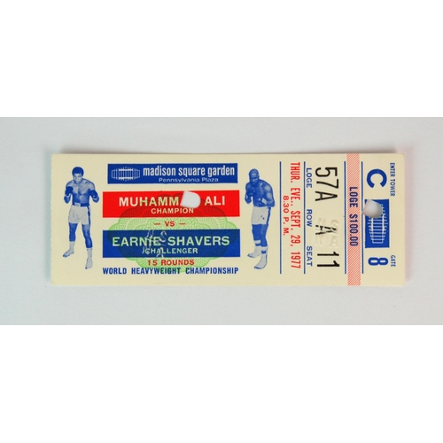 361 - A Muhammad Ali v. Ernie Shavers ticket stub  29/9/77