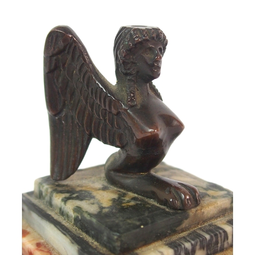 402 - A Grand Tour bronze model of a Sphinx