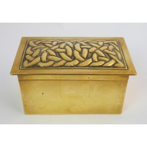 415 - An Alexander Ritchie Celtic revival brass box