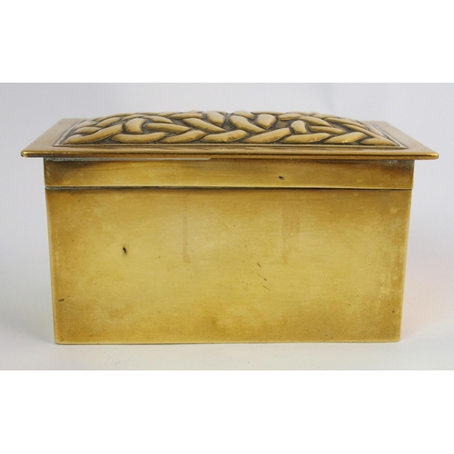 415 - An Alexander Ritchie Celtic revival brass box