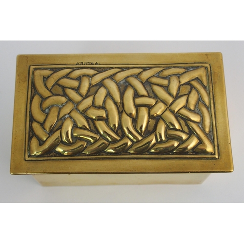 415 - An Alexander Ritchie Celtic revival brass box