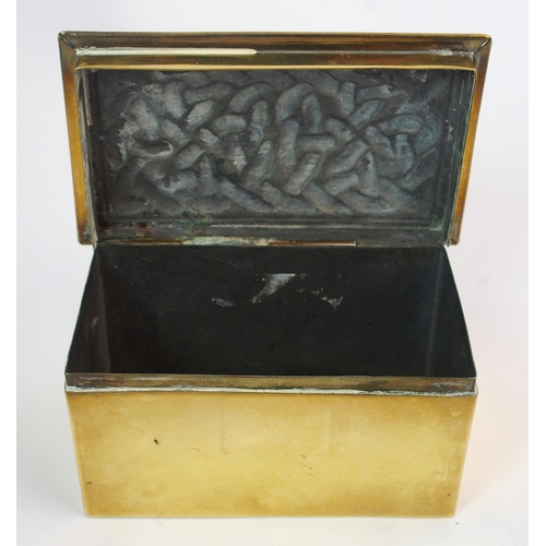 415 - An Alexander Ritchie Celtic revival brass box