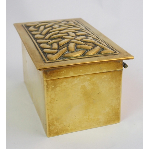 415 - An Alexander Ritchie Celtic revival brass box