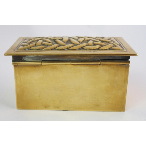 415 - An Alexander Ritchie Celtic revival brass box