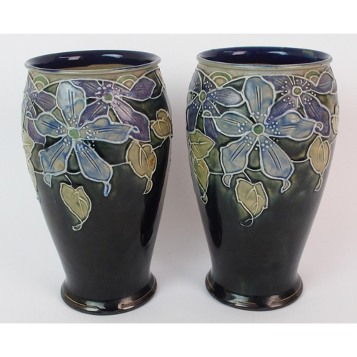 419 - A pair of Royal Doulton stoneware vases