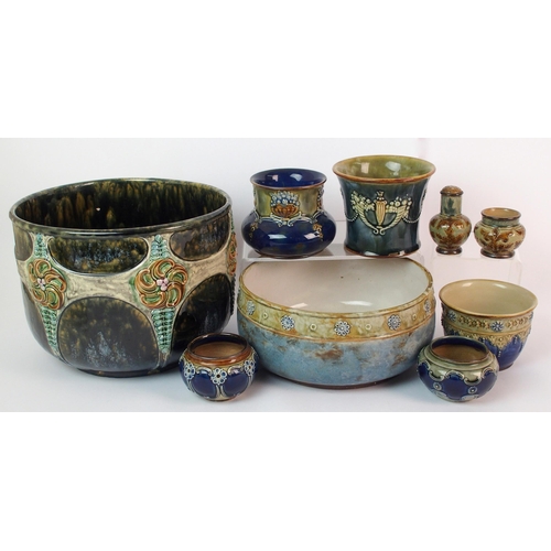 424 - A group of Doulton stoneware items