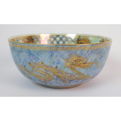 425 - A Wedgwood lustre dragon bowl designed by Daisy Makeig Jones Z4829