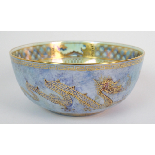 425 - A Wedgwood lustre dragon bowl designed by Daisy Makeig Jones Z4829