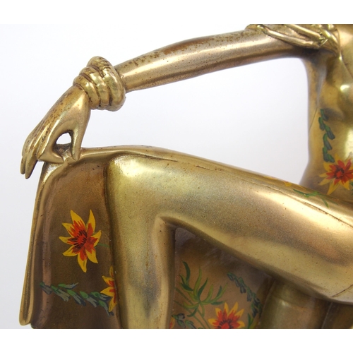 427 - An Art Deco gilt bronze lady figure