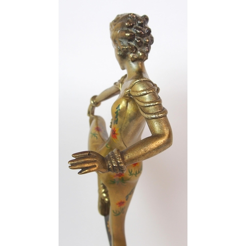 427 - An Art Deco gilt bronze lady figure