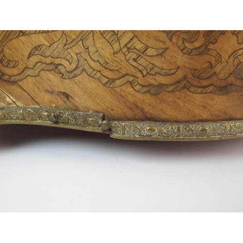 432 - A Louis XV style parquetry oval shaped planter