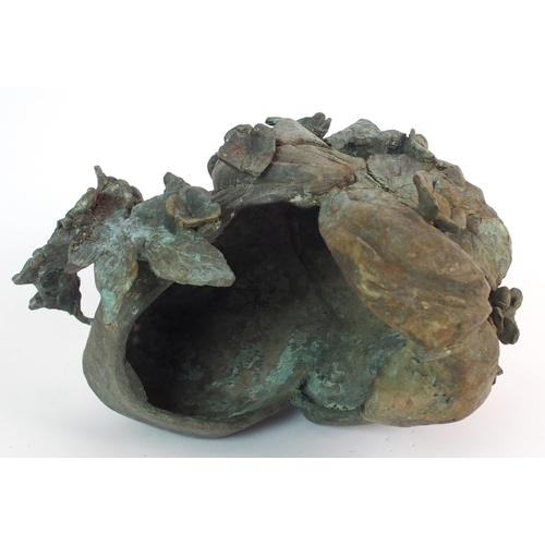 437 - Edgar 'Floral head' bronze sculpture