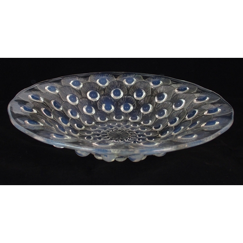 447 - A Rene Lalique opalescent glass shallow bowl