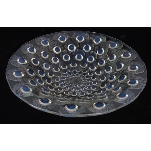 447 - A Rene Lalique opalescent glass shallow bowl