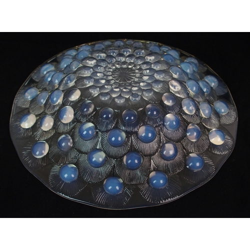 447 - A Rene Lalique opalescent glass shallow bowl