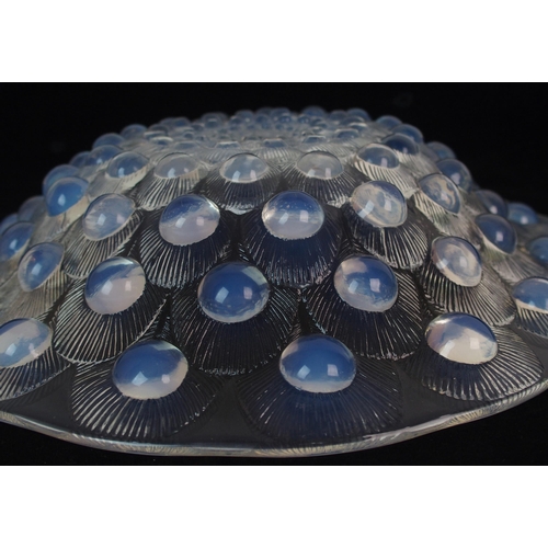 447 - A Rene Lalique opalescent glass shallow bowl