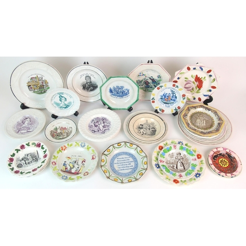 457 - A colletion of British early and mid-19th Century childrens plates