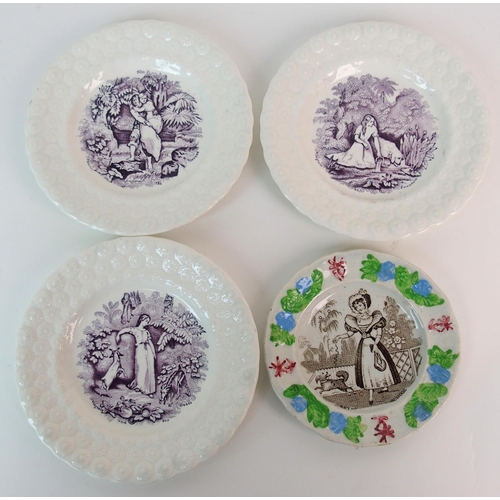 457 - A colletion of British early and mid-19th Century childrens plates