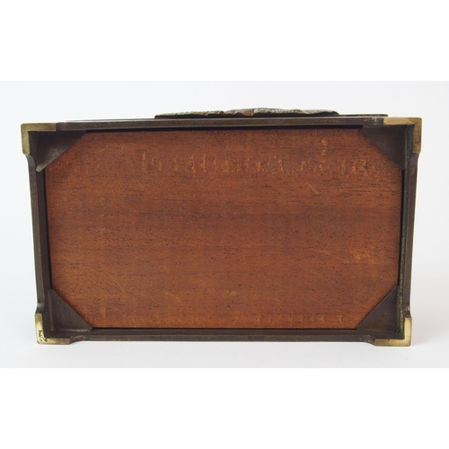 460 - An Austrian cold painted bronze cigarette box