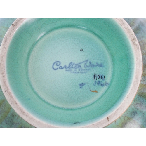 461 - A Carlton Ware 'Flower and Falling Leaf' pattern bowl and flower frog