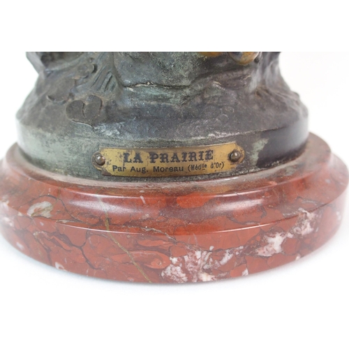 462 - A French spelter model 'La Prairie'