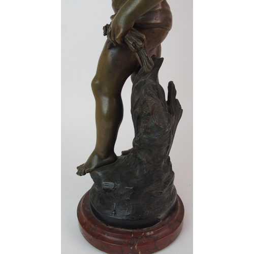 462 - A French spelter model 'La Prairie'