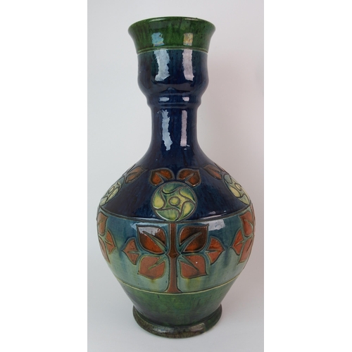 473 - A Belgian pottery vase