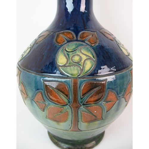 473 - A Belgian pottery vase