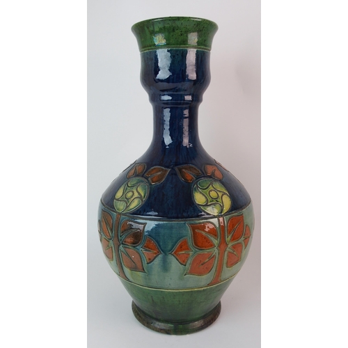 473 - A Belgian pottery vase