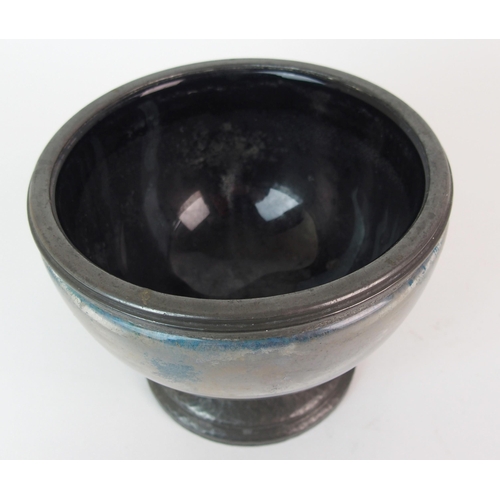 474 - A Tudric pewter and glass encased bowl