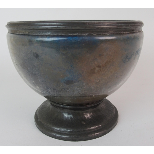 474 - A Tudric pewter and glass encased bowl