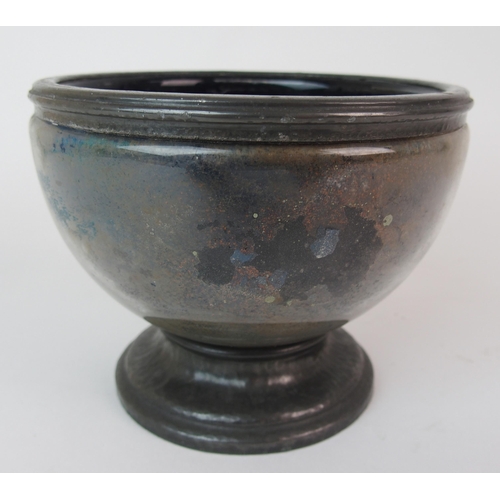 474 - A Tudric pewter and glass encased bowl