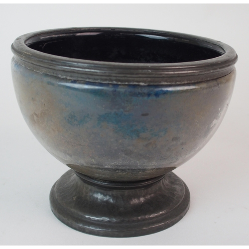 474 - A Tudric pewter and glass encased bowl