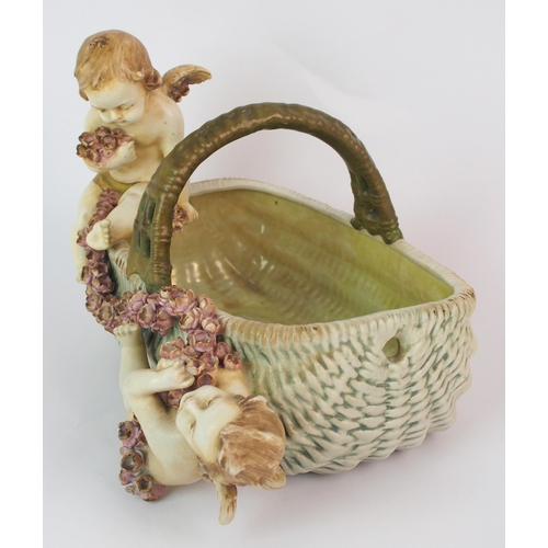 476 - A Karl Klimt design porcelain basket